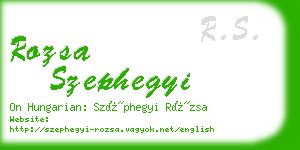 rozsa szephegyi business card